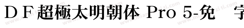 ＤＦ超極太明朝体 Pro 5字体转换